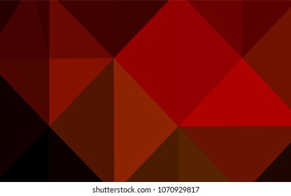 Dark Red vector abstract polygonal template. Elegant bright polygonal illustration with gradient. A completely new template for your business design.