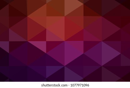 Dark Red vector abstract polygonal pattern. A sample with polygonal shapes. Triangular pattern for your business design.