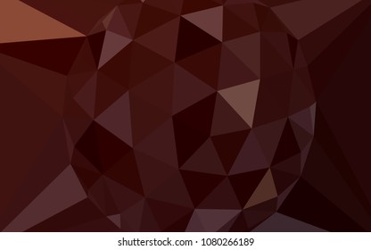 Dark Red vector abstract polygonal pattern with a gem in a centre. Illustration in Origami style with gradient.  Pattern for a brand book's backdrop.