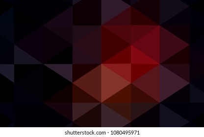 Dark Red vector abstract polygonal pattern. A sample with polygonal shapes. The polygonal design can be used for your web site.