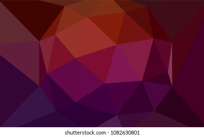 Dark Red vector abstract polygonal template. Modern abstract illustration with triangles. Triangular pattern for your design.