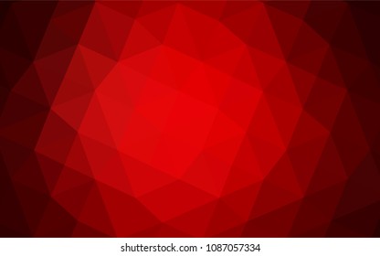 Dark Red vector abstract polygonal pattern. Geometric illustration in Origami style with gradient.  A completely new design for your business.