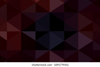 Dark Red vector abstract polygonal pattern. Creative illustration in halftone style with gradient. The best triangular design for your business.