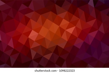 Dark Red vector abstract polygonal pattern. Creative geometric illustration in Origami style with gradient. Pattern for a brand book's backdrop.