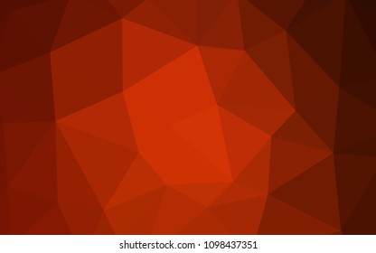Dark Red vector abstract polygonal template. Shining colorful illustration with triangles. A new texture for your web site.
