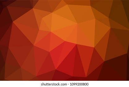 Dark Red vector abstract polygonal background. Colorful illustration in abstract style with gradient. Triangular pattern for your business design.