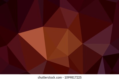 Dark Red vector abstract polygonal background. Elegant bright polygonal illustration with gradient. New template for your brand book.