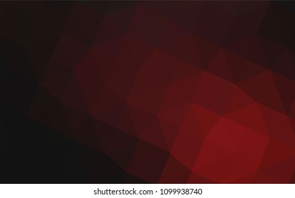 Dark Red vector abstract polygonal template. Creative geometric illustration in Origami style with gradient. The best triangular design for your business.
