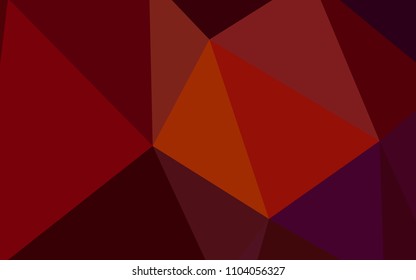Dark Red vector abstract polygonal background. A completely new color illustration in a polygonal style. New template for your brand book.