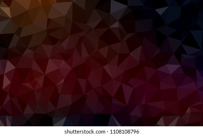 Dark Red vector abstract polygonal background. Creative illustration in halftone style with triangles. Template for cell phone's backgrounds.