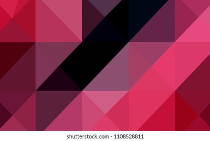 Dark Red vector abstract polygonal background. Shining polygonal illustration, which consist of triangles. The polygonal design can be used for your web site.