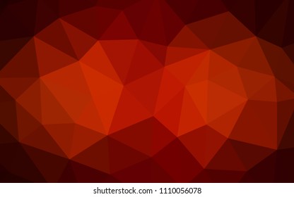Dark Red vector abstract polygonal template. A completely new color illustration in a polygonal style. Polygonal design for your web site.
