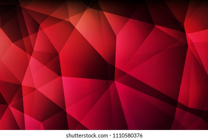 Dark Red vector abstract polygonal background. A sample with polygonal shapes. Triangular pattern for your design.
