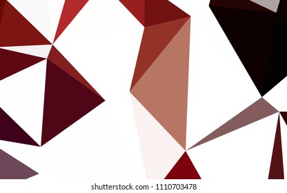 Dark Red vector abstract polygonal pattern. Shining polygonal illustration, which consist of triangles. Textured pattern for your backgrounds.