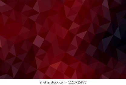 Dark Red vector abstract polygonal template. Shining polygonal illustration, which consist of triangles. Brand new style for your business design.