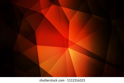 Dark Red vector abstract polygonal pattern. Elegant bright polygonal illustration with gradient. Completely new template for your banner.