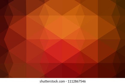 Dark Red vector abstract polygonal pattern. Triangular geometric sample with gradient.  Polygonal design for your web site.