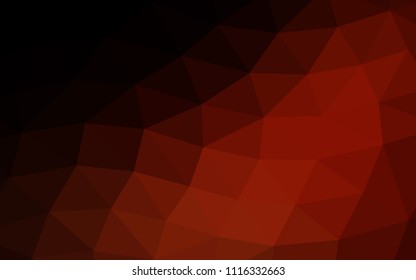 Dark Red vector abstract polygonal abstract polygonal. Brand new colored illustration in blurry style with gradient. The polygonal design can be used for your web site.