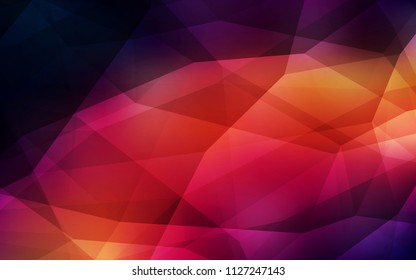 Dark Red vector abstract polygonal pattern. Creative illustration in halftone style with triangles. New template for your brand book.