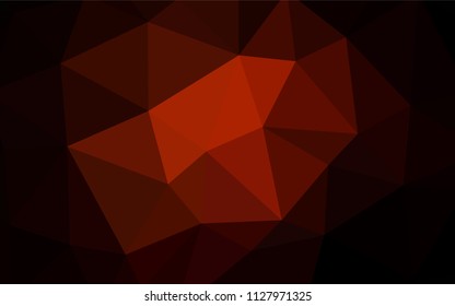 Dark Red vector abstract polygonal template. A completely new color illustration in a polygonal style. Brand new style for your business design.