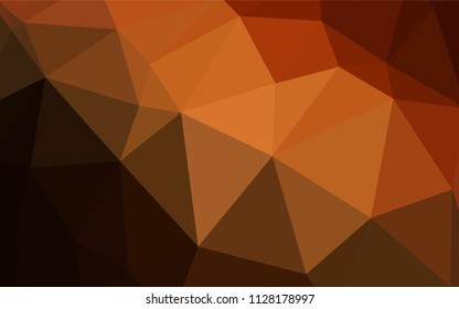 Dark Red vector abstract polygonal pattern. Creative illustration in halftone style with triangles. A completely new design for your leaflet.