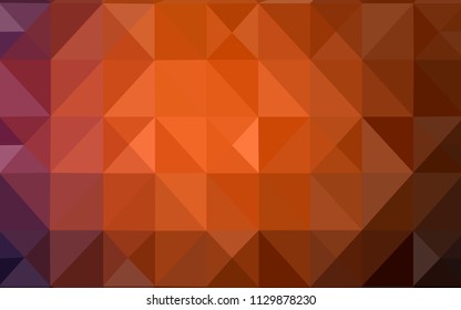 Dark Red vector abstract polygonal background. Shining colorful illustration with triangles. The template for cell phone's backgrounds.