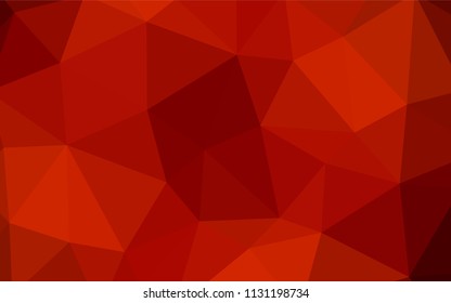 Dark Red vector abstract polygonal template. Modern abstract illustration with triangles. Completely new template for your banner.