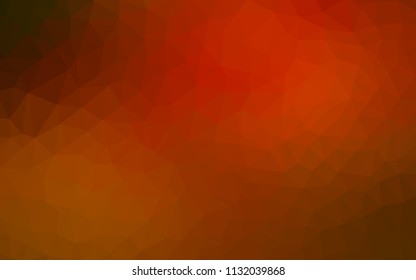 Dark Red vector abstract polygonal template. Shining polygonal illustration, which consist of triangles. Best triangular design for your business.