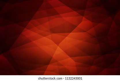 Dark Red vector abstract polygonal template. Modern abstract illustration with triangles. A new texture for your web site.