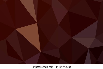 Dark Red vector abstract polygonal template. Colorful illustration in abstract style with triangles. A new texture for your web site.