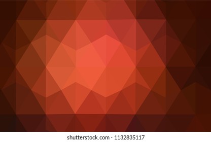 Dark Red vector abstract polygonal pattern. Colorful abstract illustration with triangles. Polygonal design for your web site.
