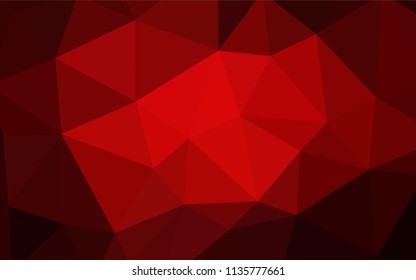 Dark Red vector abstract polygonal background. Colorful illustration in polygonal style with gradient. Pattern for a brand book's backdrop.