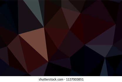 Dark Red vector abstract polygonal template. Colorful illustration in abstract style with triangles. Completely new template for your banner.