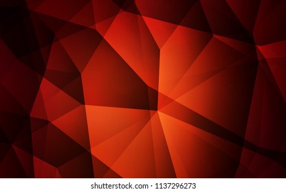 Dark Red vector abstract polygonal pattern. A sample with polygonal shapes. Brand new style for your business design.