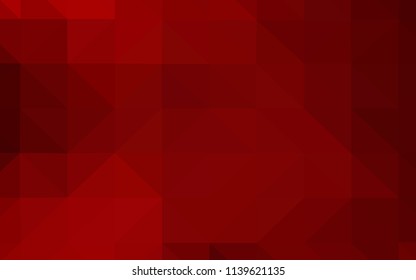 Dark Red vector abstract polygonal pattern. Elegant bright polygonal illustration with gradient. Triangular pattern for your design.