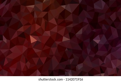 Dark Red vector abstract polygonal background. Shining colorful illustration with triangles. A completely new design for your leaflet.