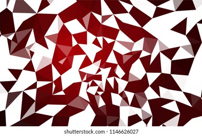 Dark Red vector abstract polygonal pattern. Geometric illustration in Origami style with gradient.  A new texture for your web site.