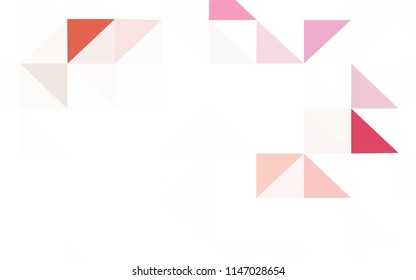 Dark Red vector abstract polygonal template. Glitter abstract illustration with an elegant triangles. Polygonal design for your web site.