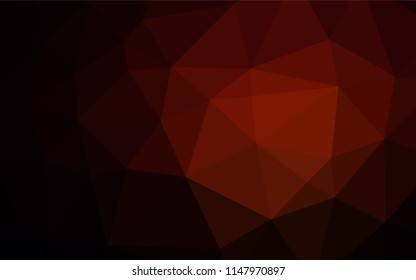 Dark Red vector abstract polygonal layout. Colorful illustration in abstract style with gradient. Brand new design for your business.