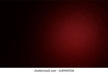 Dark Red vector abstract polygonal texture. Modern geometrical abstract illustration with gradient. The best triangular design for your business.