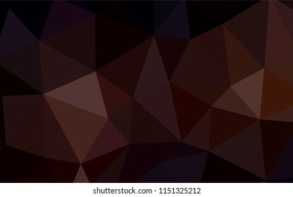 Dark Red vector abstract polygonal template. Colorful abstract illustration with triangles. Triangular pattern for your design.