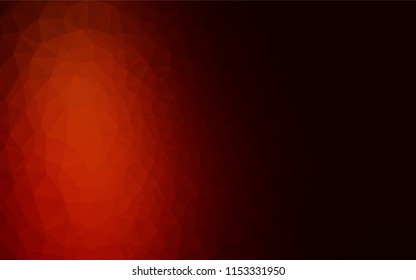Dark Red vector abstract polygonal cover. Shining illustration, which consist of triangles. The best triangular design for your business.