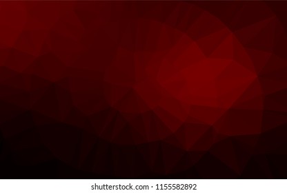 Dark Red vector abstract polygonal layout. Brand new colored illustration in blurry style with gradient. The completely new template can be used for your brand book.