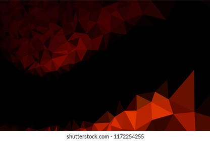 Dark Red vector abstract polygonal cover. Shining illustration, which consist of triangles. The template can be used as a background for cell phones.
