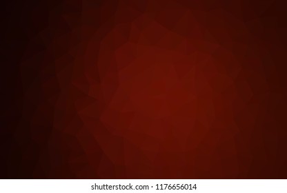 Dark Red vector abstract polygonal pattern. Creative geometric illustration in Origami style with gradient. Best triangular design for your business.