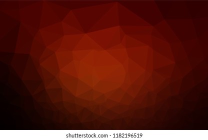 Dark Red vector abstract polygonal layout. Shining illustration, which consist of triangles. Brand new style for your business design.
