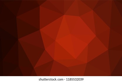 Dark Red vector abstract polygonal template. Creative illustration in halftone style with triangles. Triangular pattern for your design.