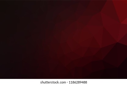 Dark Red vector abstract polygonal texture. Creative illustration in halftone style with gradient. The textured pattern can be used for background.