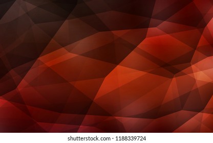 Dark Red vector abstract polygonal background. Triangular geometric sample with gradient.  Brand new style for your business design.