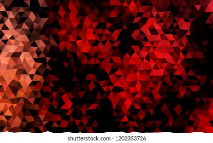 Dark Red vector abstract polygonal pattern. Geometric illustration in Origami style with gradient.  Brand new design for your business.